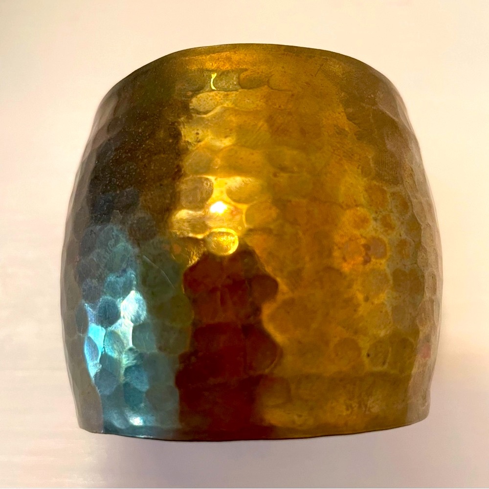 Hammered Gold/Brass Tone Cuff Bracelet